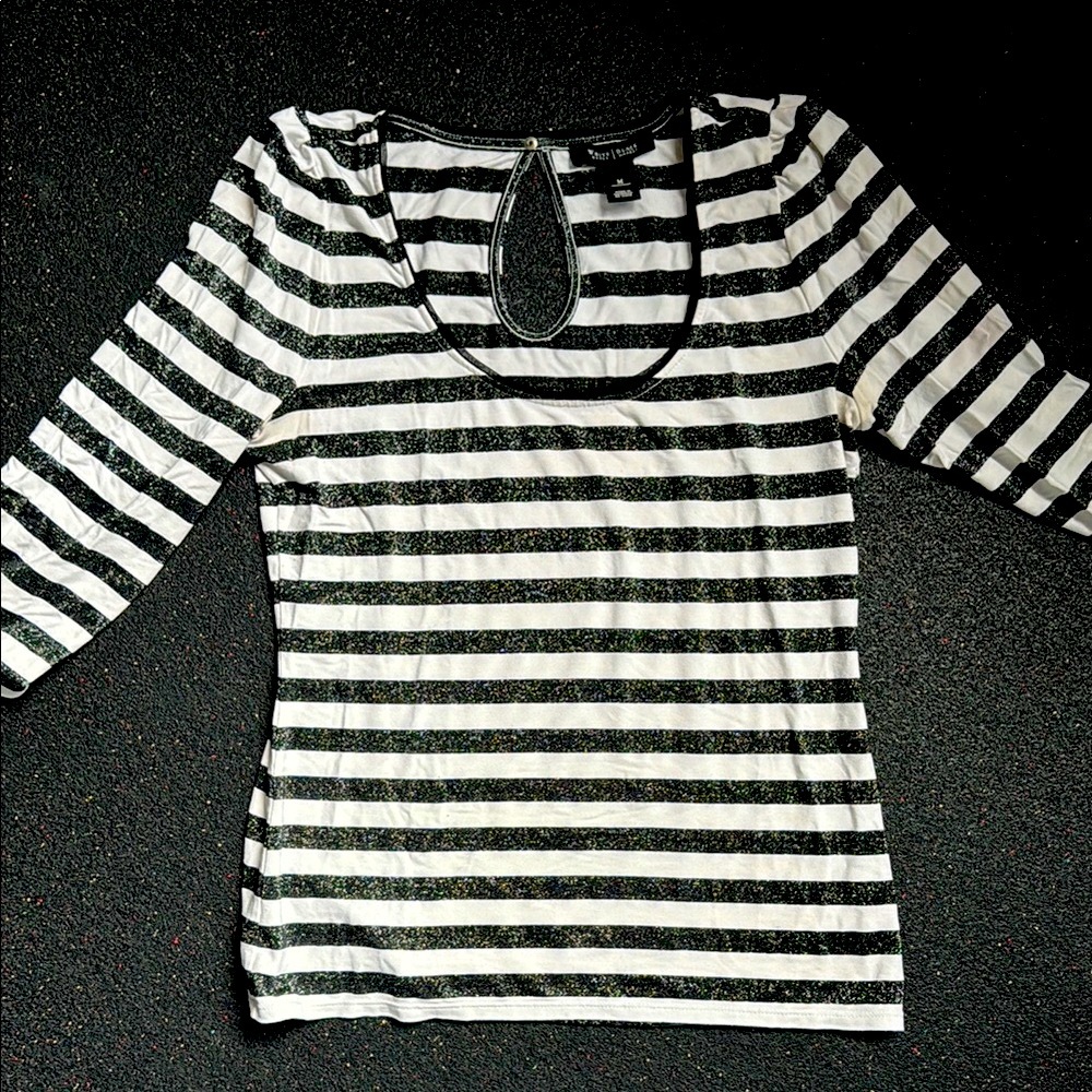 White House Black Market - Black and White Striped Women's Top
